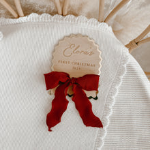 Load image into Gallery viewer, &#39;First Christmas 2025&#39; Personalised Arch Bow Plaque