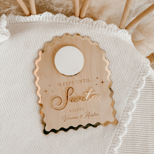 Personalised 'Sleeps Until Santa Visits' Countdown - PRE ORDER EST. DISPATCH END OF SEPTEMBER