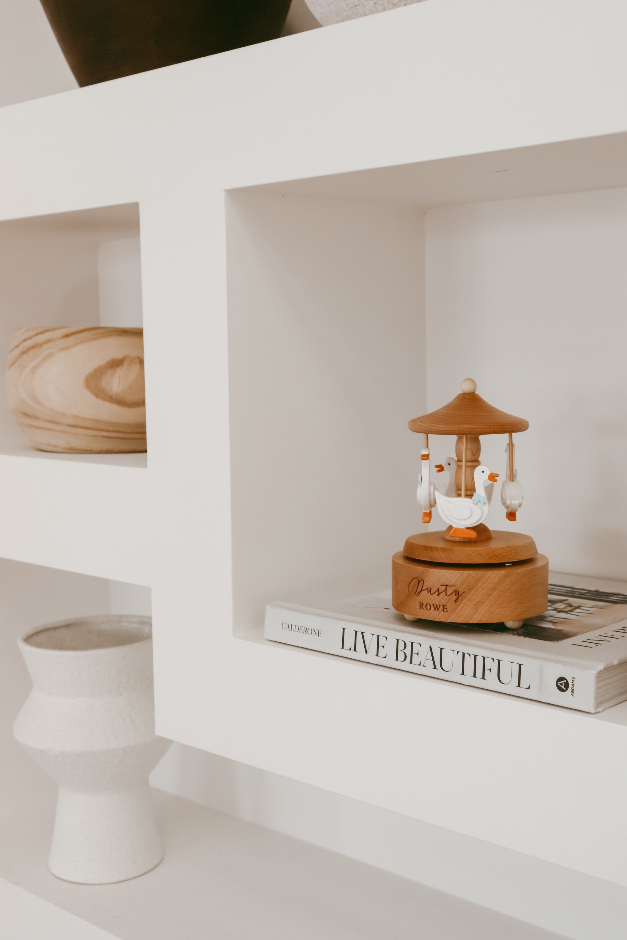 Heirloom Wooden Musical Carousel - Goose