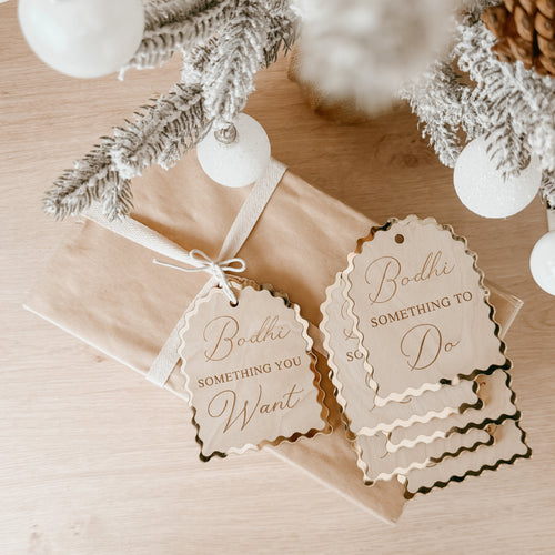 Large Scallop Arch Mindful Gift Tags (Set of 6) - Personalised - PRE ORDER - Est. Dispatch End of September
