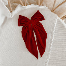 Load image into Gallery viewer, Hair Bow - Red Velvet