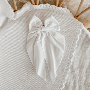 Hair Bow - White