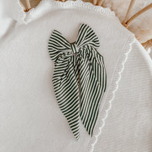 Load image into Gallery viewer, Hair Bow - Green Stripe