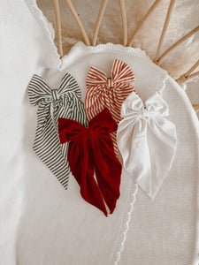 Hair Bow - White