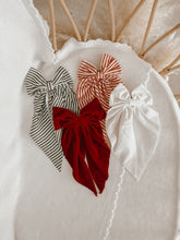 Load image into Gallery viewer, Hair Bow - Green Stripe