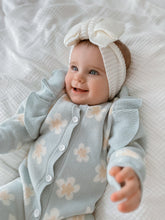 Load image into Gallery viewer, Blue Daisy Long Sleeve Knit Romper - PRE ORDER EST DISPATCH MID-LATE MAY