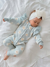 Load image into Gallery viewer, Blue Daisy Long Sleeve Knit Romper - PRE ORDER EST DISPATCH MID-LATE MAY