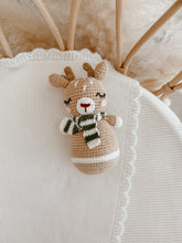 Load image into Gallery viewer, Christmas Reindeer Crochet Rattle