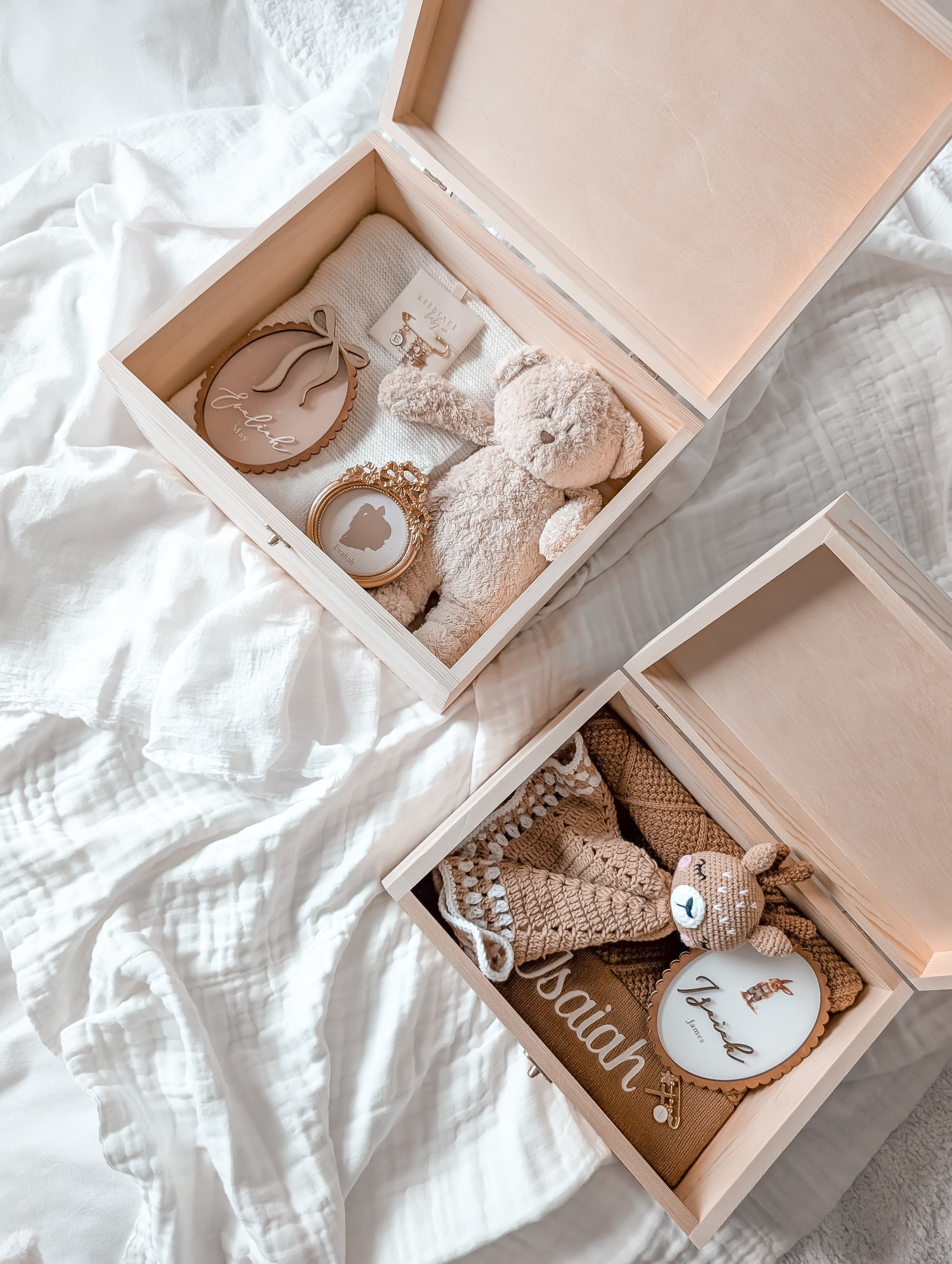 ALMOST PERFECT - Wooden Personalised Baby Keepsake Box - REGULAR