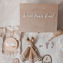 Load image into Gallery viewer, Wooden Personalised Baby Keepsake Box - REGULAR - PRE ORDER EST DISPATCH OCTOBER