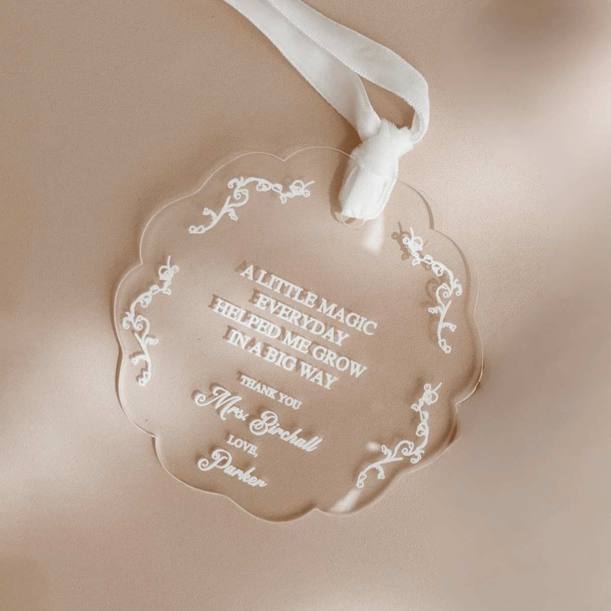 Personalised Teacher Appreciation Bauble