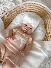 Load image into Gallery viewer, Bow Singlet Frill Knit Romper - Pink Lemonade