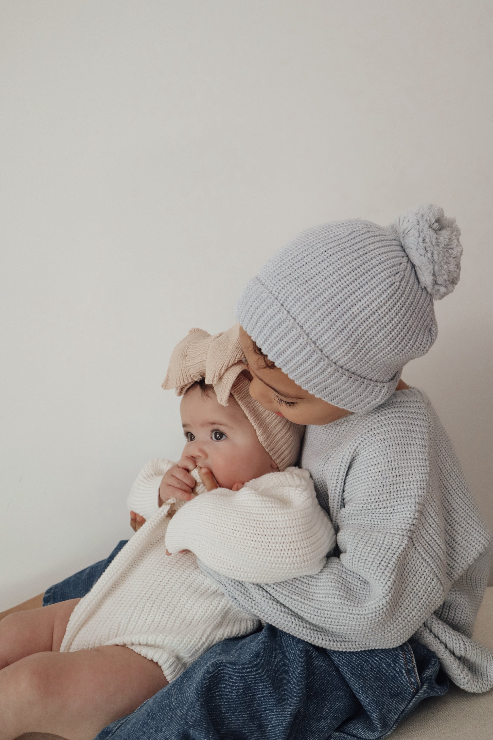 'Big Brother' Mini Knit Sweater - Powder Blue