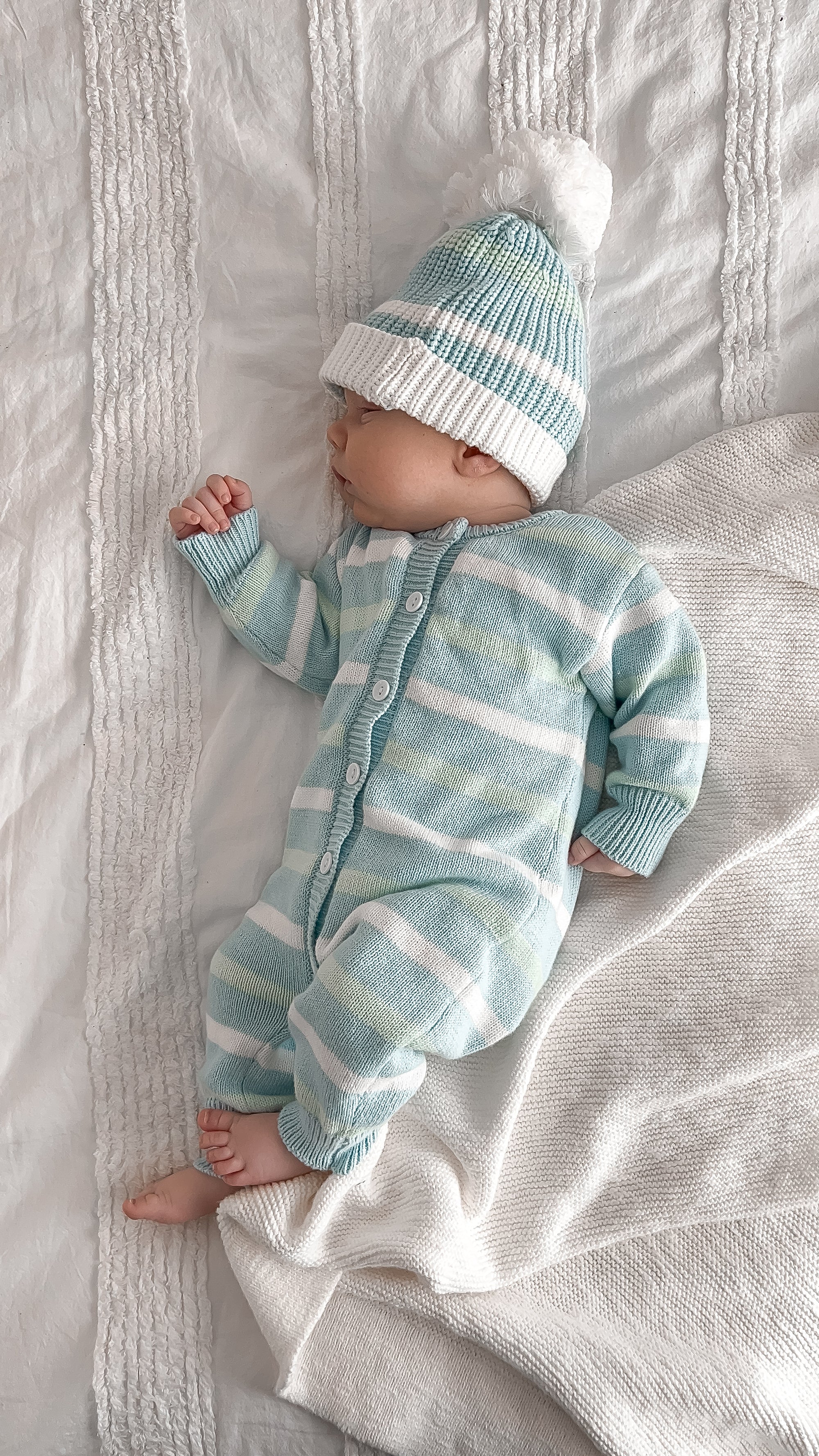 Mini Knit Beanie - Mint Sherbet
