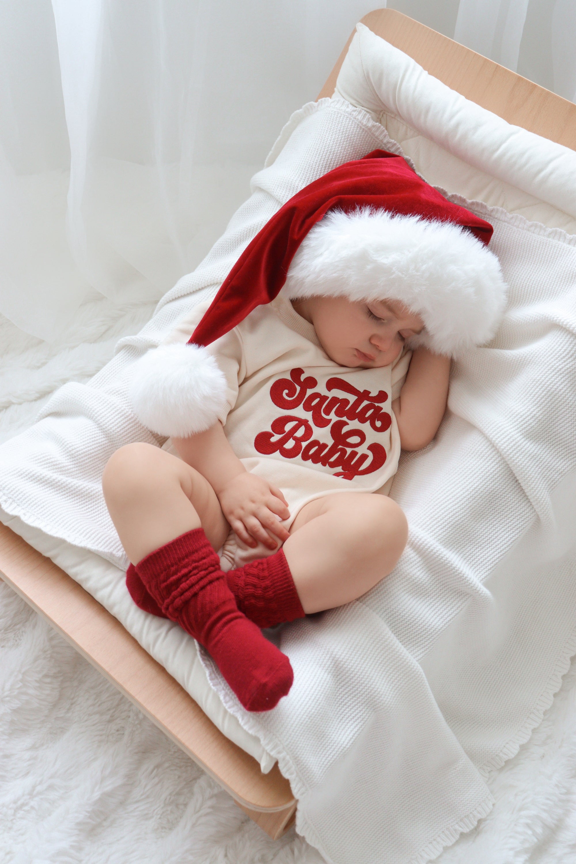Vintage 'Santa Baby' Short Sleeve Bubble Romper