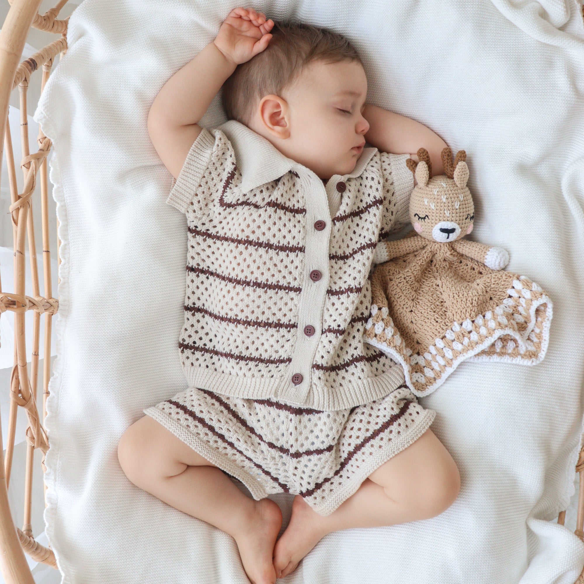 Espresso Stripe - Button Down Set