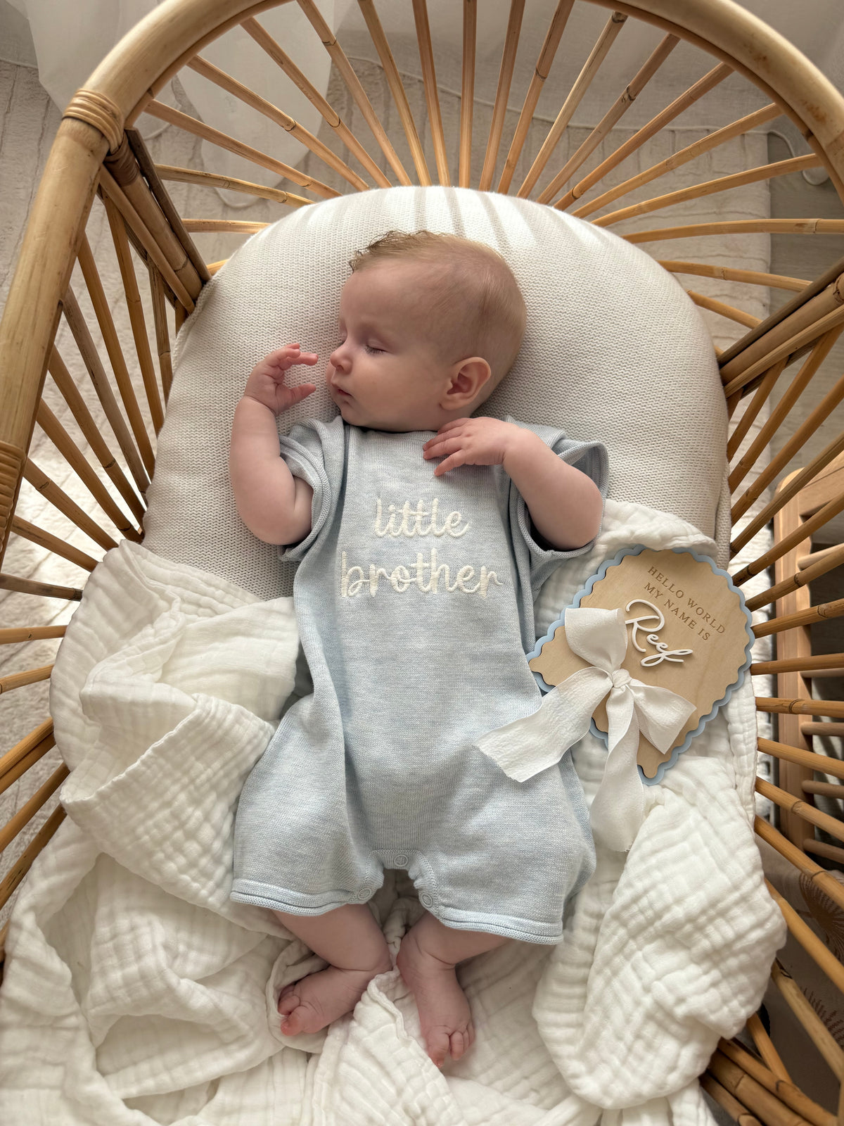 'Little Brother' Playsuit - Powder Blue