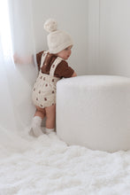 Load image into Gallery viewer, Corduroy Overall Romper - Teddy Bear