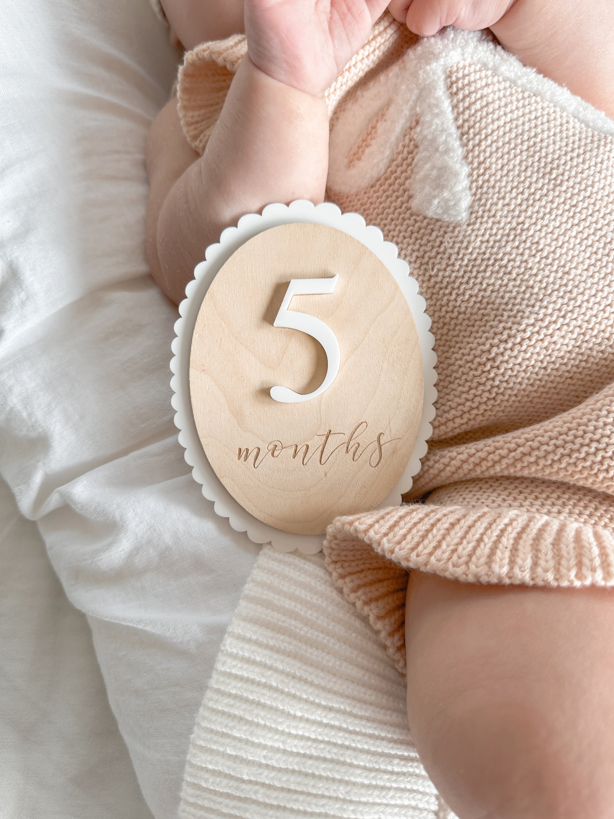 Scallop Baby Milestone Collection - Acrylic