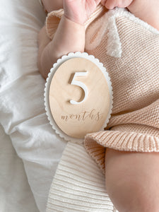 Scallop Baby Milestone Collection - Acrylic - PRE ORDER - Est. Dispatch Early October