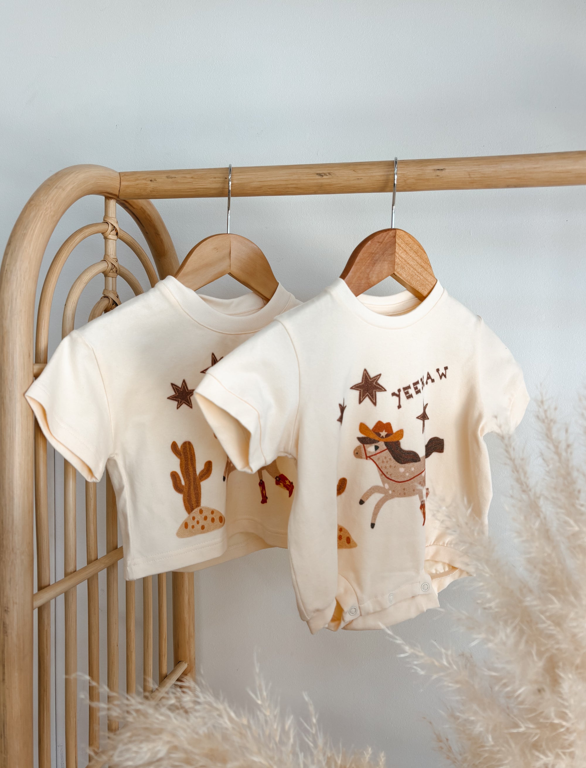 'Yeehaw' Slouch Romper - Buttermilk