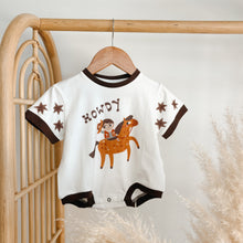 Load image into Gallery viewer, 'Howdy' Slouch Romper - Milk