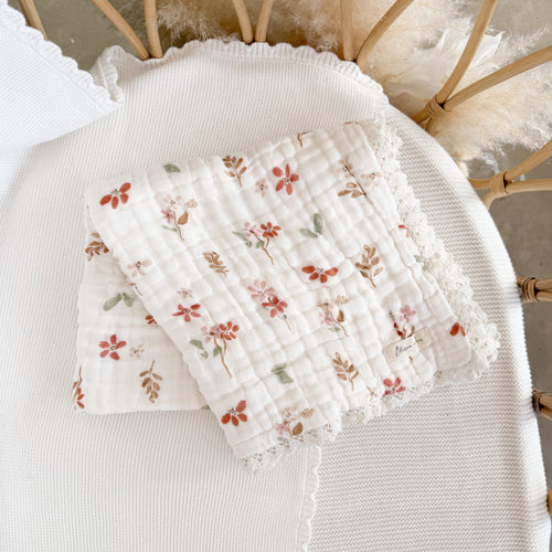 Heritage Muslin Blanket - Wild Posy