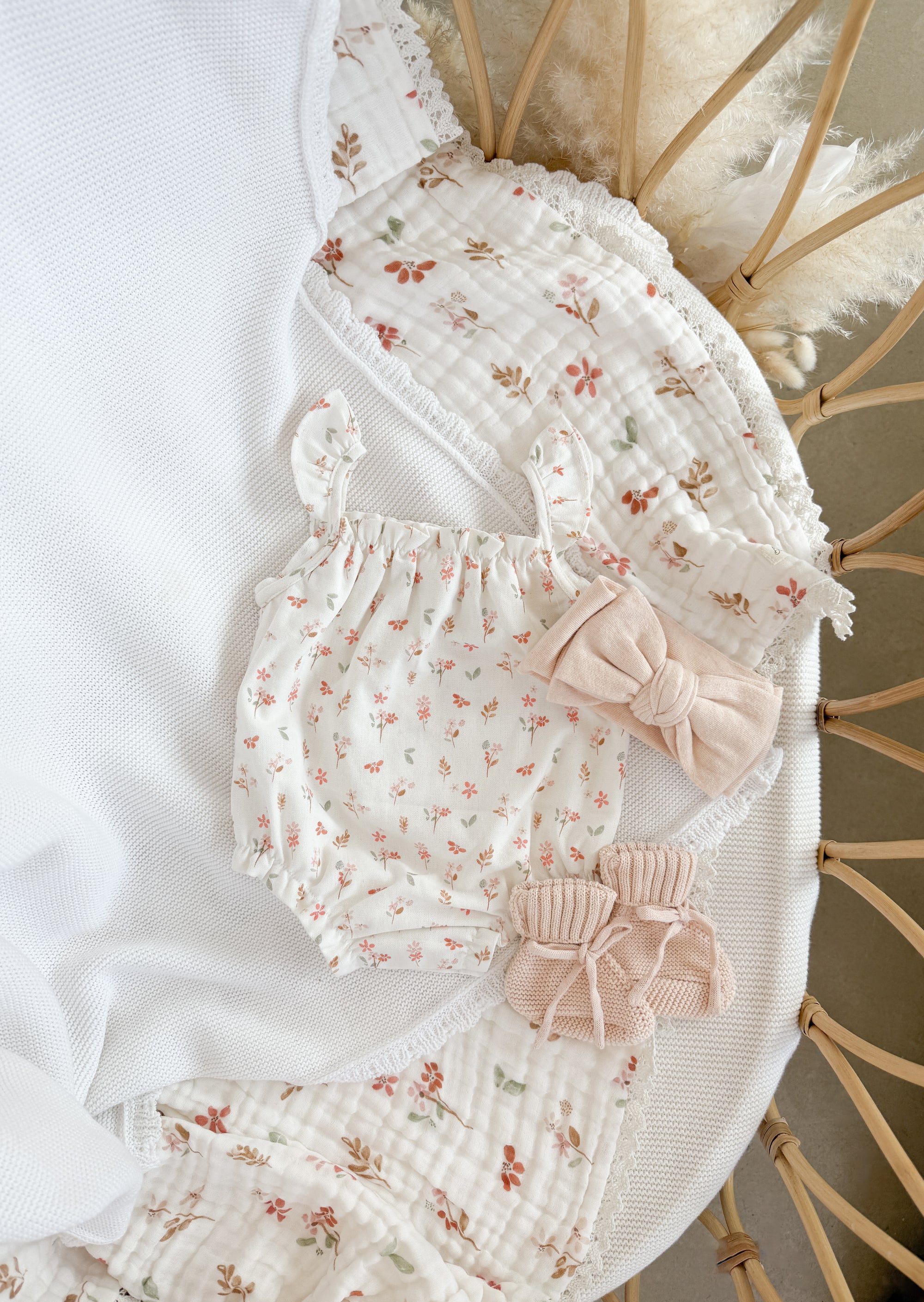 Heritage Muslin Blanket - Wild Posy