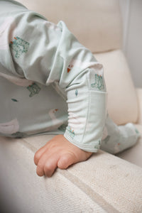 Long Sleeve Bamboo Growsuit & Topknot Bundle - Puddle Duck - PRE ORDER - Est. Dispatch Date Early May