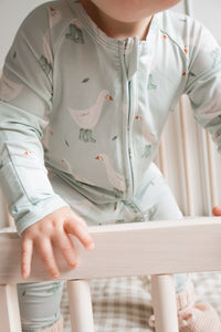 Long Sleeve Bamboo Growsuit & Topknot Bundle - Puddle Duck - PRE ORDER - Est. Dispatch Date Early May