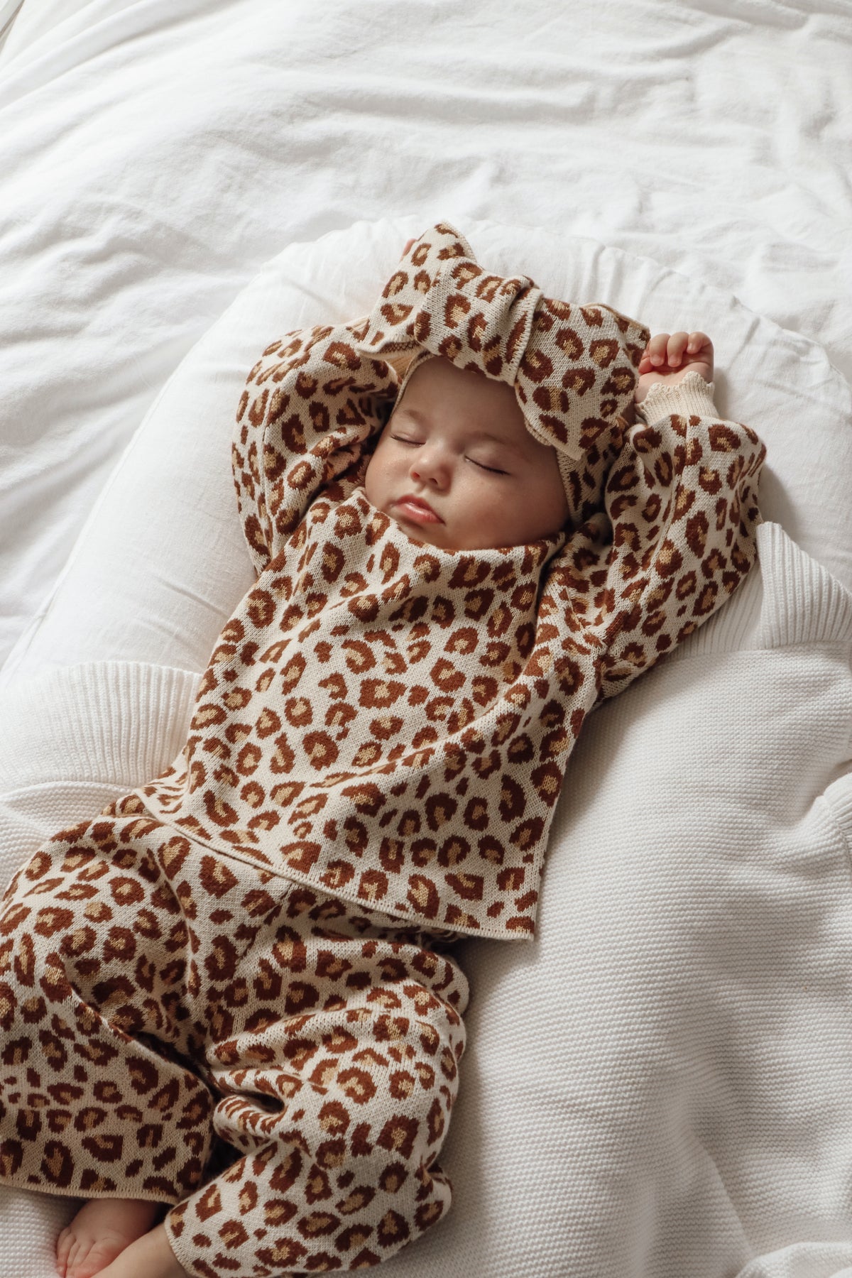 Leopard Knit Topknot
