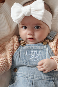'Little Love Club' Vintage Blue Denim Overalls