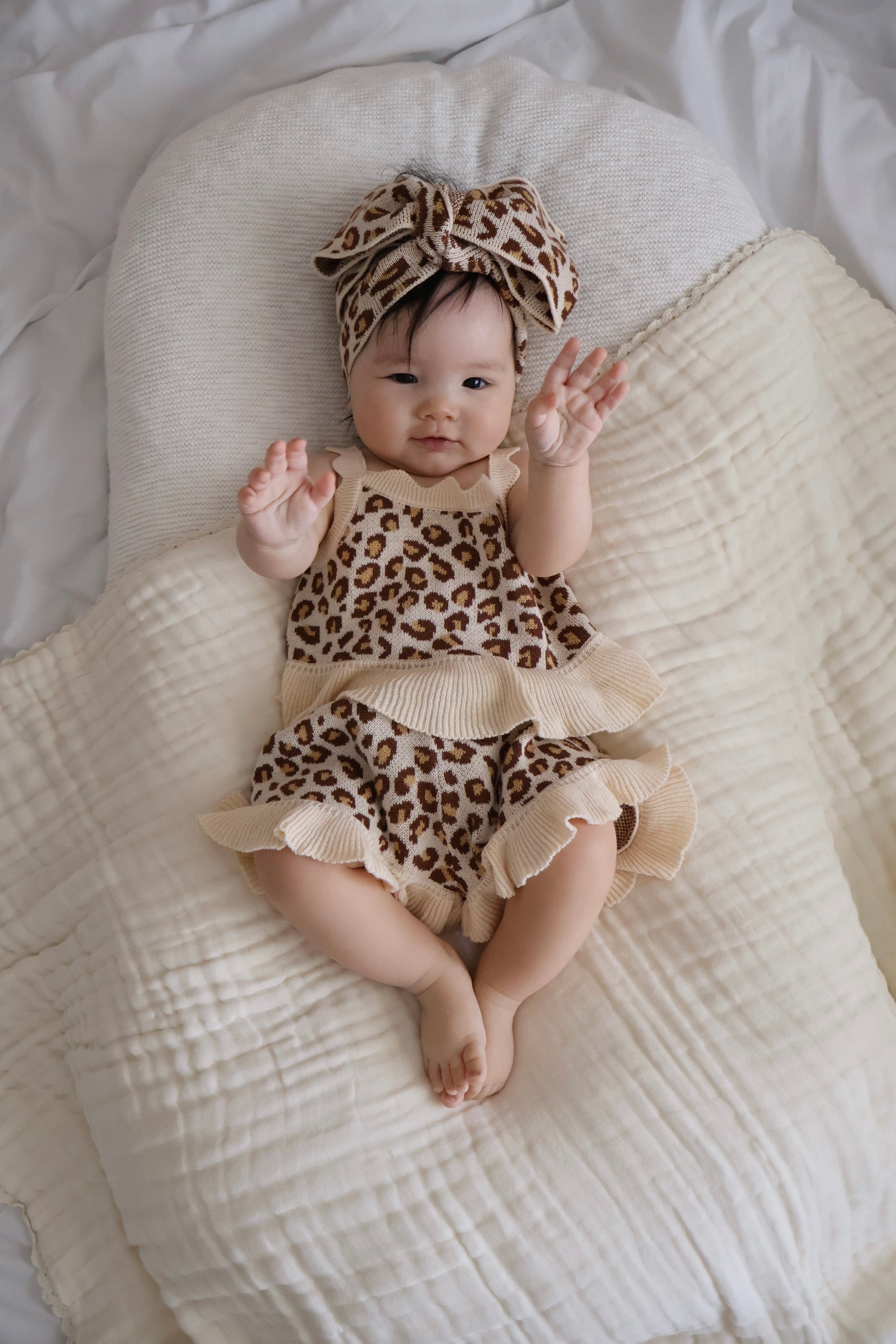 Leopard Knit Topknot