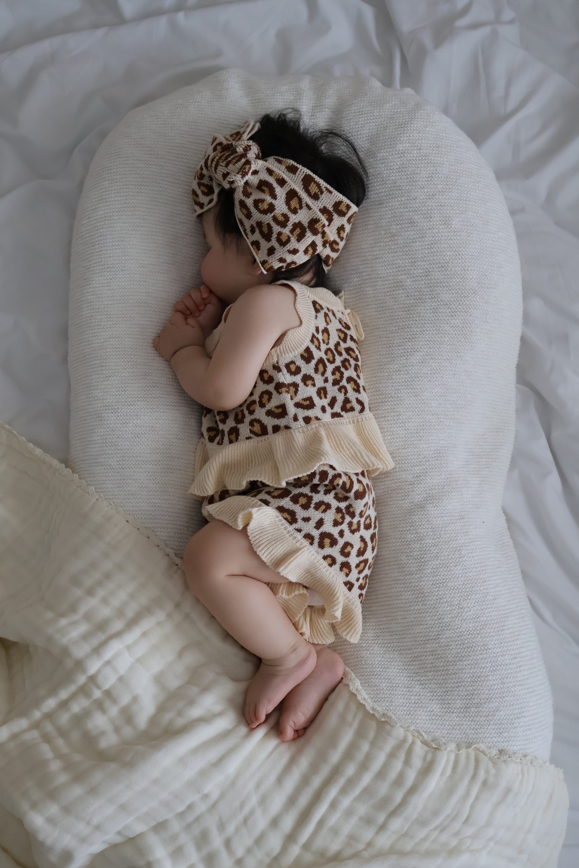 Leopard Knit Topknot