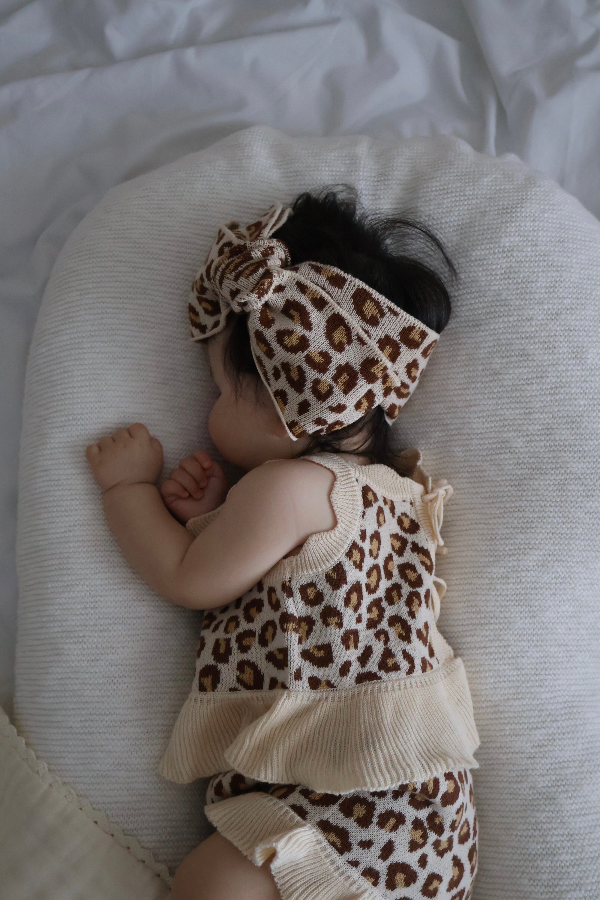Leopard Knit Topknot