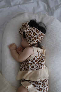 Knit Tie Set - Leopard