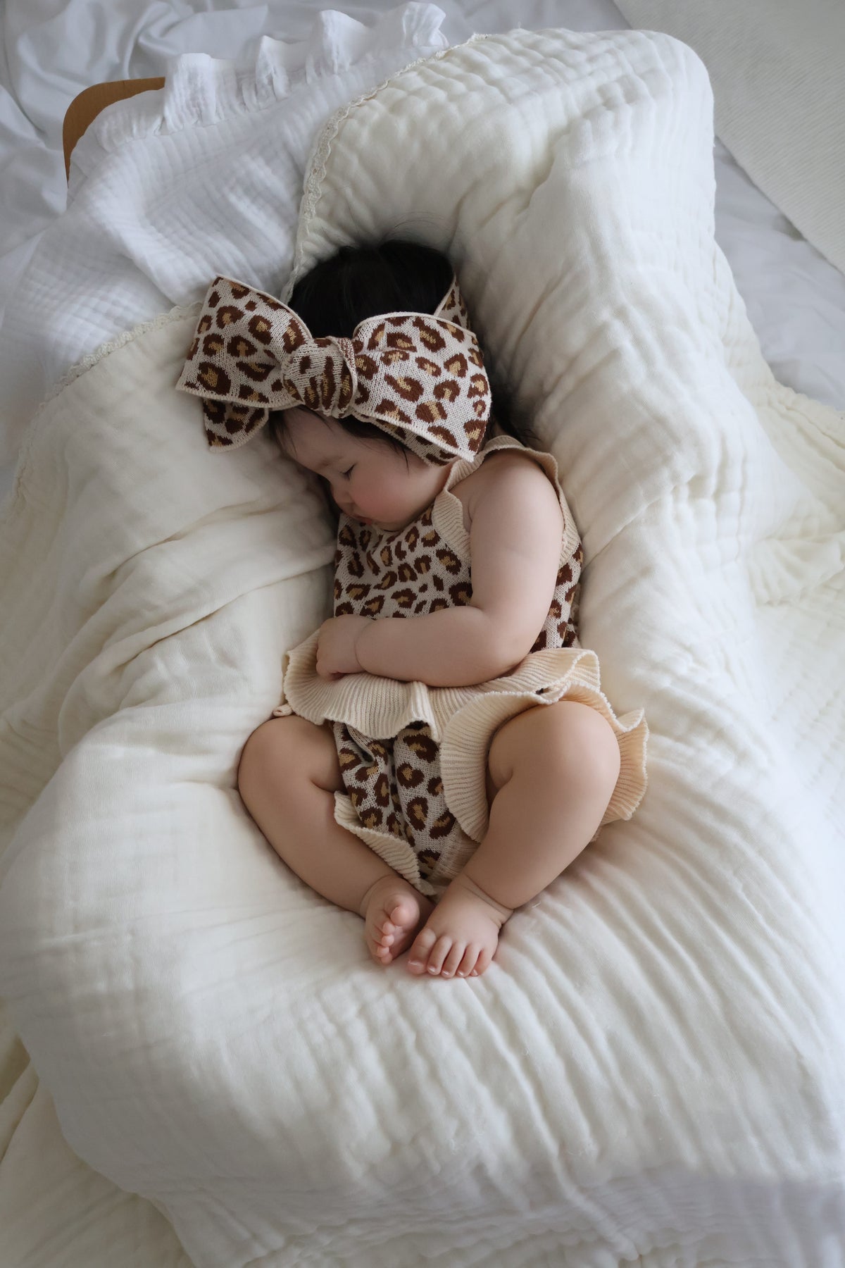 Leopard Knit Topknot