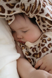 Knit Tie Set - Leopard