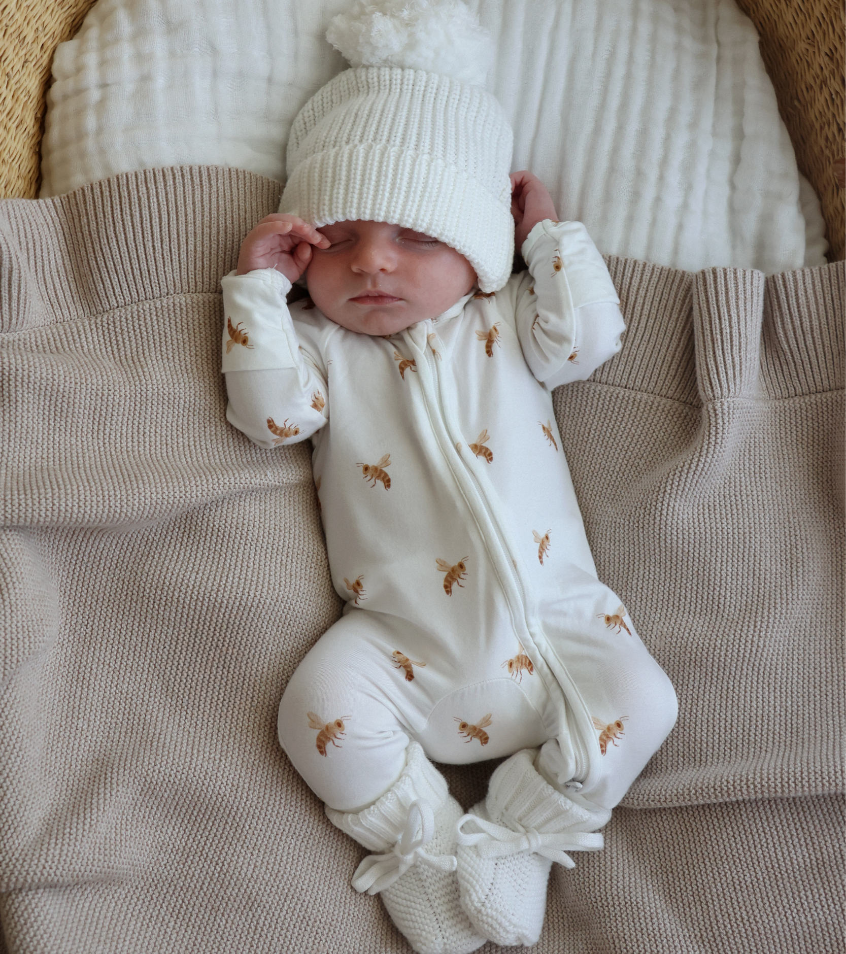 Cotton Growsuit - Honey Bee