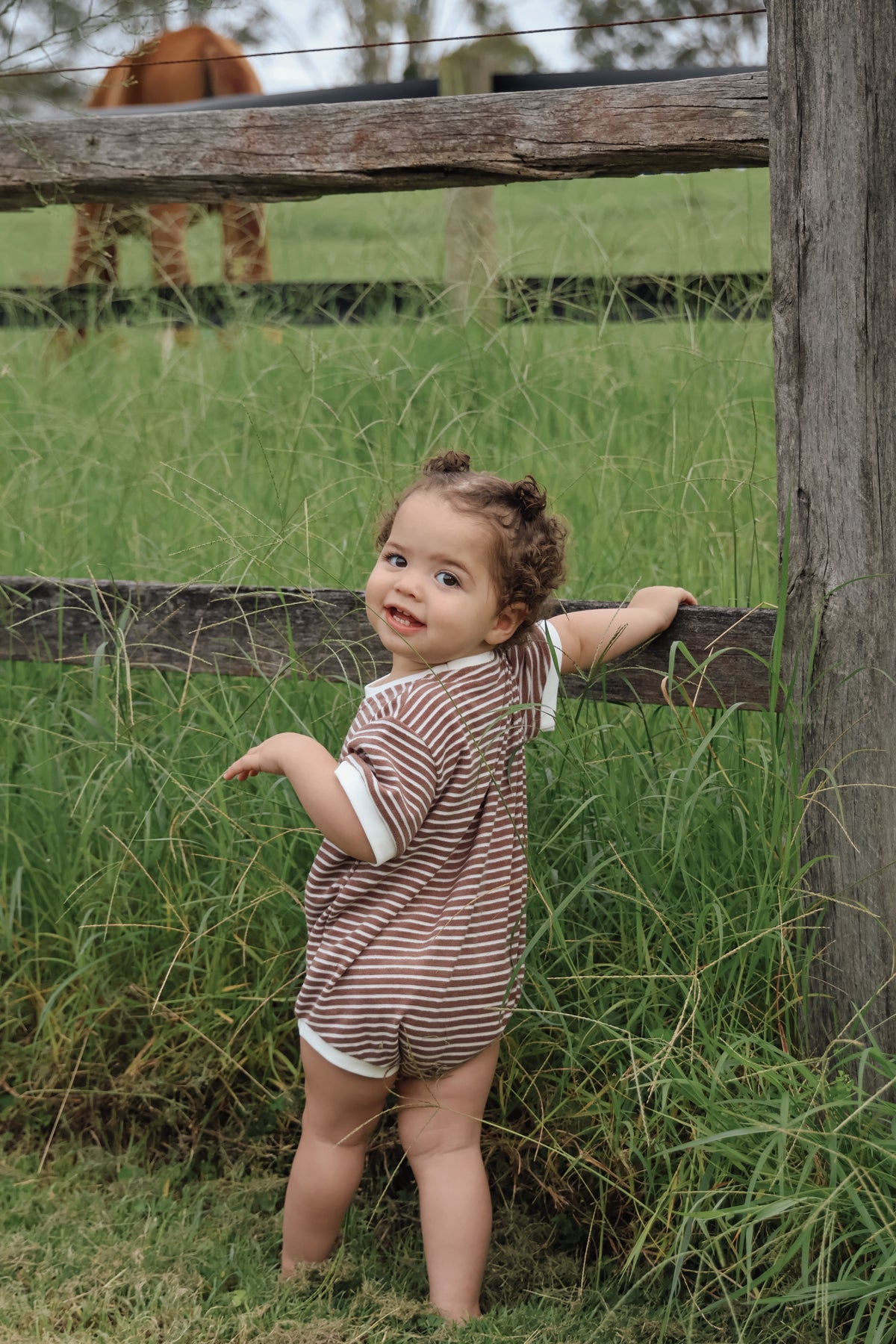 Terry Slouch Romper - Cocoa