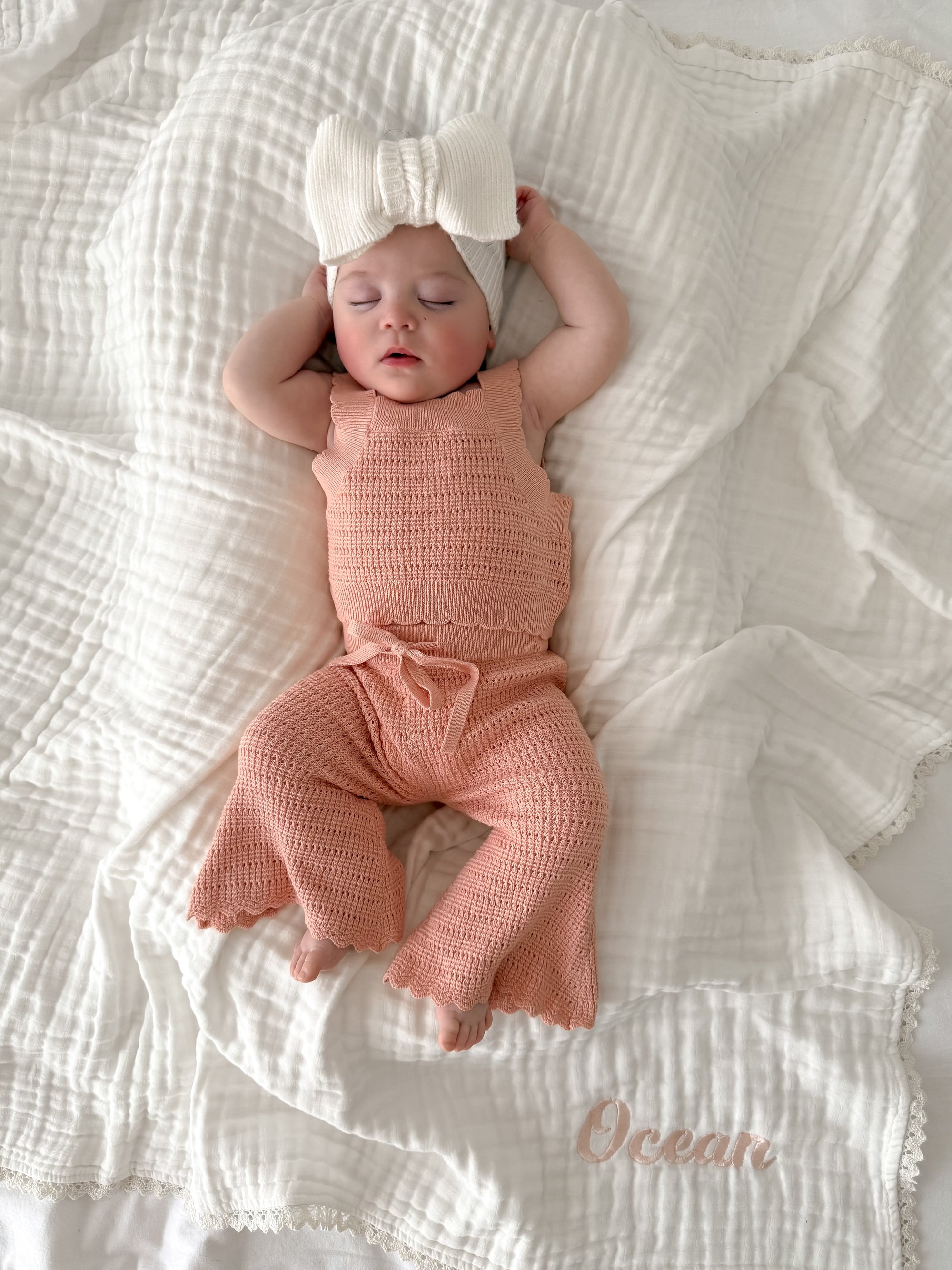 Flare Knit Set - Blush