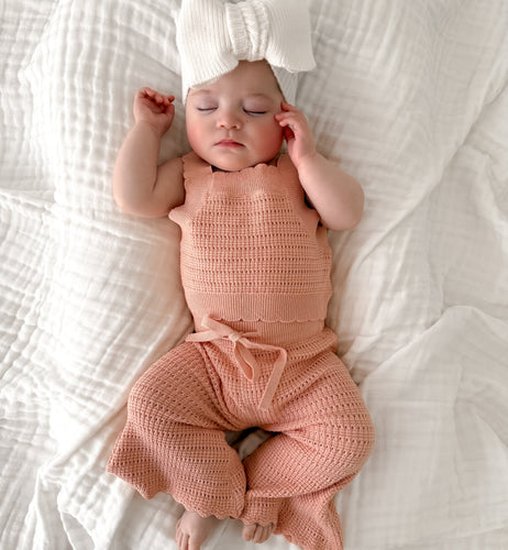 Flare Knit Set - Blush