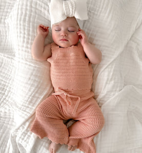 Flare Knit Set - Blush