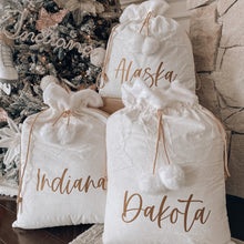 Load image into Gallery viewer, Personalised Holiday Santa Sack