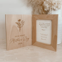 Load image into Gallery viewer, 'Our First Mother's Day 2026' Wooden Photo Frame