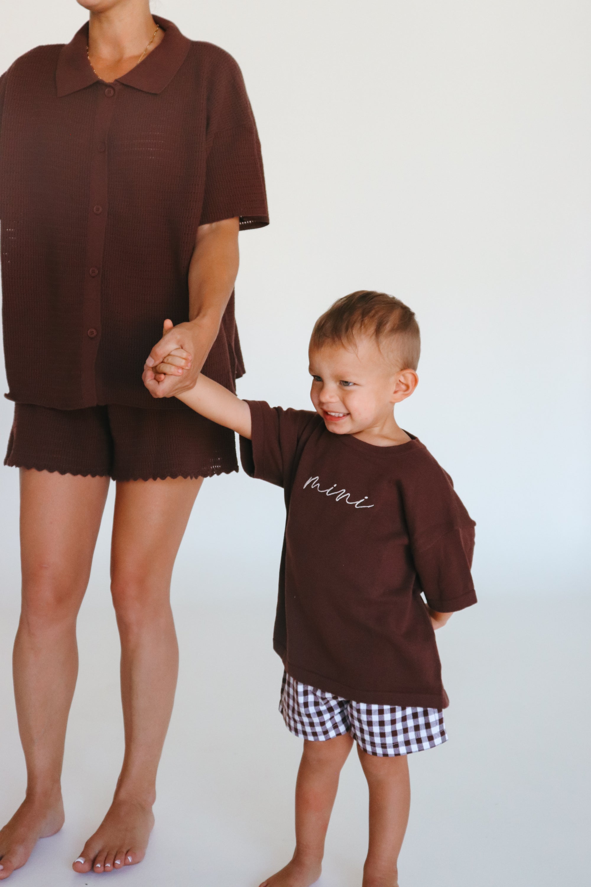 Kids Cocoa Gingham Shorts