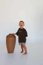 Load image into Gallery viewer, Kids Cocoa Gingham Shorts