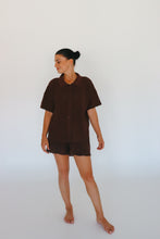 Load image into Gallery viewer, Ladies Knit Scallop Shorts - Espresso