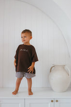 Load image into Gallery viewer, Kids Cocoa Gingham Shorts