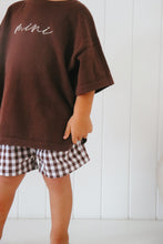 Load image into Gallery viewer, Kids Cocoa Gingham Shorts
